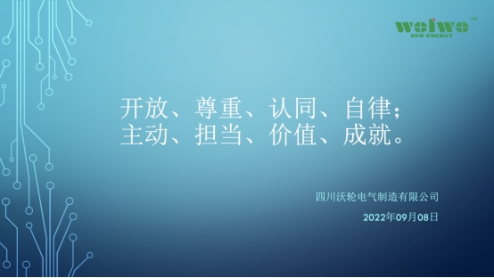 【專題培訓】沃輪電氣組織召開 《員工素質提升與職業道德規范》專題培訓會議